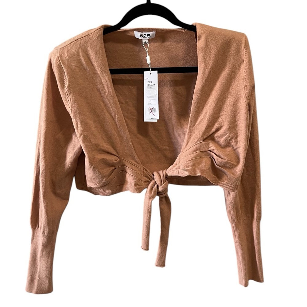525 America cropped shrug with front ties
